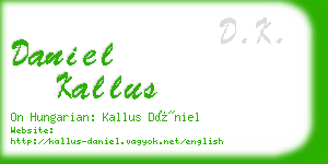 daniel kallus business card